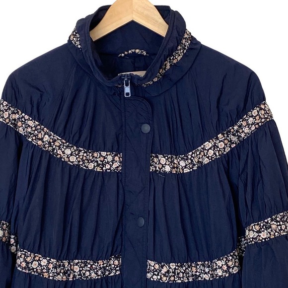 Free People On My Mind Bomber Jacket in Navy, NWOT, Size Medium - Picture 7 of 15